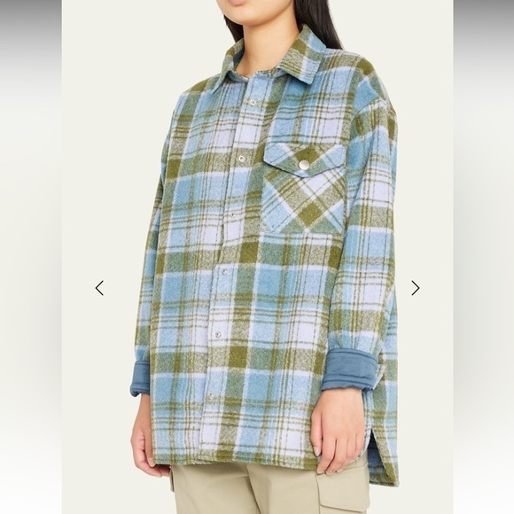 Monrow Plaid Flannel Jacket - Picture 2 of 9